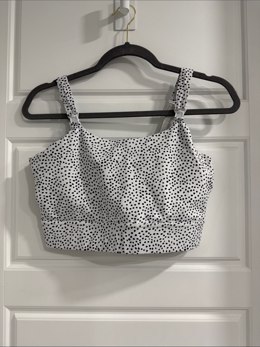 Kiss active nursing sports bra White and Black Polka Dot